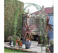 Arche de Jardin pour Plantes Grimpantes - AIDAPT - Métal - 240 cm (H) x 140 cm (L) x 38 cm (P) - Vert