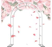 Arche de jardin pour plantes grimpantes, arche de rose en fer forgé, treillis en métal noir pour vignes et fleurs, durable, 1,8 m de large x 2,2 m de haut, décoration extérieure
