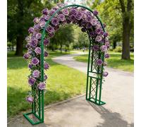 Arche de jardin pour plantes grimpantes, cadre de support en acier pour roses, treillis décoratif avec revêtement en polyéthylène, idéal pour les mariages et terrasses, décoration de plantes
