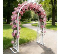 Arche de jardin pour plantes grimpantes Cadre de support en acier revêtu de polyéthylène Idéal pour les mariages et terrasses Parfait pour les fleurs et les vignes