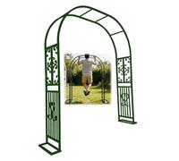 Arche de jardin pour plantes grimpantes de 139,7 à 340,4 cm, cadre d'arche robuste avec base, treillis d'arche en métal pour terrasse et pelouse, arche antirouille comme toile de fond pour décoration