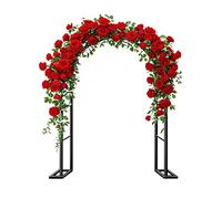 Arche de jardin pour plantes grimpantes, décoration de terrasse, décoration de mariage, 140 x 220 cm, 180 x 240 cm, 120 x 240 cm, support arqué noir pour vignes et fleurs
