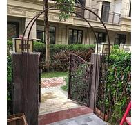 Arche de jardin pour plantes grimpantes en métal - Pergola d'extérieur pour balcons - Grande taille - 2,6 m x 2 - Couleur naturelle - Décoration de jardin robuste