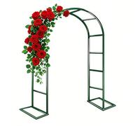Arche de jardin pour plantes grimpantes - Pergola en métal - 1,4 m à 3 m - Robuste - Pour mariage, soutien et cérémonie - Vert L3,5