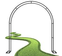 Arche de jardin pour plantes grimpantes, tonnelle en métal résistante aux intempéries, treillis stable, 120 x 220 cm, 180 x 220 cm, 240 x 220 cm, 350 x 220 cm, couleur noire, décoration extérieure