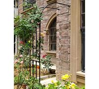 Arche de jardin pour rosiers grimpants en métal 90 x 240 x 40 cm, 200 x 267 x 50 cm, 350 x 267 x 50 cm, tonnelle d'extérieur robuste pour décoration de jardin Noir/blanc