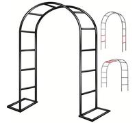 Arche de jardin pour rosiers grimpants, pergola treillis en métal, décoration florale extérieure 180 x 220 x 40 cm, parfaite pour les mariages, les fêtes de jardin et le soutien des plantes.