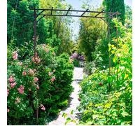 Arche de jardin rectangulaire noire en métal