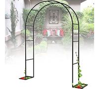 Arche de jardin résistante aux intempéries - Cadre en acier - Arche en métal pour plantes grimpantes - Treillis pergola autoportante de 1,2 m à 3,5 m de large, blanc de 1,8 m de large x 2,2 m de haut