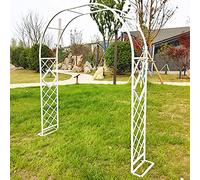 Arche de jardin robuste avec cadre en acier - Grande arche de jardin en métal résistant aux intempéries pour plantes grimpantes d'intérieur et d'extérieur pour roses, grimpeurs, légumes, décoration