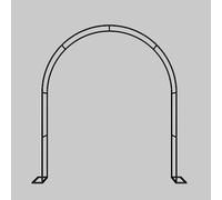 Arche de jardin robuste en métal noir - Treillis Pera pour plantes grimpantes et roses - Tonnelle de mariage pour décoration extérieure et vignes de jardin - Structure en fer