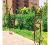 Arche de jardin robuste en métal pour mariages et fêtes en plein air 180 cm en bronze avec treillis pour plantes grimpantes, roses et vignes Tonnelle de jardin robuste