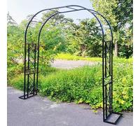 Arche de jardin robuste, grande arche de support pour plantes grimpantes antirouille pour décoration d'entrées de jardin, treillis, arches en métal de 140 cm, 180 cm, 220 cm, 260 cm, 300 cm, 340 cm