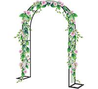 Arche de Jardin Robuste Grandes Plantes Grimpantes Support Treillis Pergola Tonnelle Métal Rose Arches Archway, Antirouille Tubulaire Treillis Tonnelle, Arche