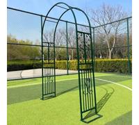 Arche de jardin robuste pour grimper en plein air, mariage, treillis de roses avec base stable, décoration d'événement - Marron et vert (180 x 230 cm)
