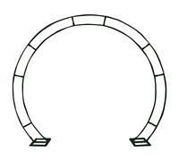 Arche de jardin ronde en métal noir avec bases stables de taille moyenne 2,6 x 2,2 m Parfait pour la Saint-Valentin et les décorations extérieures