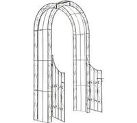 CLP Arche de Jardin avec Portillon Sina- Arceau de Jardin Romantique en Fer Forgé - Support pour Plantes Grimpantes avec Porte Style Shabby-Chic, Couleur:Bronze