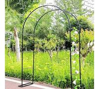 Arche de jardin, support de décoration d'entrée, arches de roses noires 2,4 x 2,2 m, 2,8 x 2,2 m, 3 x 2,2 m, pergola en métal, arche de mariage, pour plantes grimpantes, vignes, lumières et fleurs