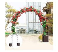 Arche de jardin Support de fleurs - Parterre de jardin surélevé, arc en fer pour faire pousser des roses, concombres et lotus - Marron 13 mm, taille : 140 x 240 cm - Parfait pour la décoration