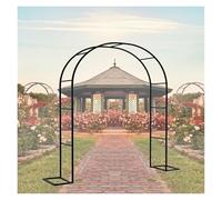 Arche de jardin, treillis de jardin en métal, arche de jardin, arche de jardin, arche de jardin, arches de vignes, plantes grimpantes, tonnelle tubulaire solide pour plantes grimpantes roses (2,3 x