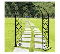 Arche de jardin, treillis de jardin en métal, arche de jardin, arche de jardin extérieur pour plantes grimpantes, 2,4 x 2,3 m, 2,6 x 2,3 m, 2,8 x 2,3 m, 3 x 2,3 m (noir, l 4,6 x H 7,1,5 m)