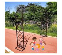 Arche de jardin, treillis de jardin en métal, arche de soutien pour plantes grimpantes, décoration de terrasse extérieure, 2 x 2,3 m, 2,2 x 2,3 m, 2,4 x 2,3 m, 2,6 x 2,3 m (marron, 2,9 x 7,1,5 m)