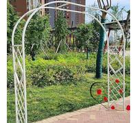 Arche de jardin, treillis de jardin en métal, tonnelle de jardin pour plantes grimpantes, arche de mariage pour pelouse, fête, décoration de jardin (blanc, 26,7 x 22,4 m)