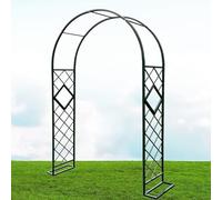 Arche de jardin, treillis de jardin en métal, treillis d'arche de jardin, arche de rose, support pour arche, treillage pour plantes grimpantes, pergola, arche (noir, 18 x 22 m)