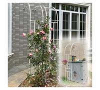 Arche de jardin, treillis de jardin en métal, treillis d'arche de jardin résistant aux intempéries, demi-arche latérale pour diverses plantes grimpantes (blanc, 21 x 19 cm)