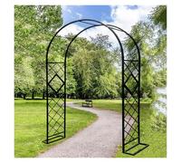 Arche de jardin, treillis de jardin en métal, treillis en métal pour décorations élégantes et plantes grimpantes de jardin (noir, 18 x 19 cm)