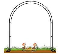 Arche de jardin, treillis en métal pour plantes grimpantes, colonne de support de rose, tonnelle noire pour mariages et décoration, 120 x 220 cm - Amélioration du paysage extérieur