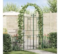 Arche de jardin verte 115 x 37 x 226 cm en acier pour plantes grimpantes | Construction en acier, forme rectangulaire, design traditionnel, pour allées et entrées, entretien facile