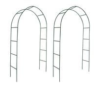 vidaXL Arche de jardin 40776 – métal noir – 140 x 39 x 240 cm