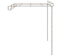 vidaXL Arche de jardin Marron antique Fer forgé 3 x 3 x 2,5 m Durable et élégant