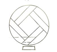 Arche de Mariage, 1 pièce, Cadre de Fond Rond plaqué Or, étagère géométrique, Support de Fleurs, décoration de scène de Mariage