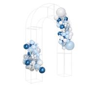 Arche de mariage - 2,3 m - Arche de ballon pour mariage - Fond bombé - Support décoratif pour fête d'anniversaire, mariage, cérémonie (blanc)