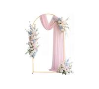 Arche de Mariage 220x120cm Structure Stable Métal Avec Tubes Carrés Doré