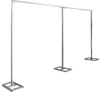 Arche de mariage 3 x 6 m - Support de fond robuste - Avec bases lestées en acier inoxydable - Pour fête de mariage, photographie, studio photo, jardin