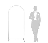Arche De Mariage Arche 1 pièce, Support d'arche de Couleur Blanche for décoration fête d'anniversaire Mariage, d'accessoires for Ballon, Cadre en métal for photomaton(7.2FT)