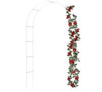 Arche De Mariage Arche de Jardin en métal 240 cm, Support Treillis for Plantes grimpantes, Cadre Robuste à Monter soi-même for décoration Mariage, d'anniversaire ou fête(White)