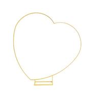 Arche de Mariage Arche de Mariage dorée en Forme cœur 2 m, Support for Arche Ballons, décoration fête, for Toile Fond, Fournitures(Heart B)