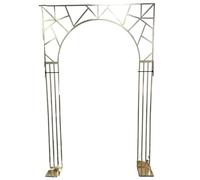 Arche de Mariage Arche plaquée Or, 1 ou 3 pièces, Cadre carré for Toile de Fond Mariage, Support Fleurs, Accessoires décoration fête en Plein air, étagère dorée, vitrine(A 2.4M x 1.6M 1pcs)
