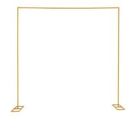 Arche de mariage carrée - 3 x 3 m - Avec bases et montage facile - Support de fond en métal doré - Pour mariage, fête prénatale, événement
