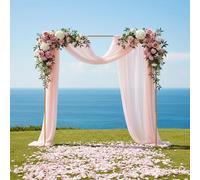 Arche de mariage, carrée, 3 x 3 m, en métal, charge maximale : 10 kg, support de fond, avec tubes galvanisés, décoration festive, pour mariages et fêtes
