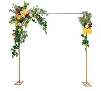 Arche de mariage carrée de 3*3M, support réglable en hauteur en métal lourd pour arche de ballons, pour décoration de baby shower, anniversaire, fête, accessoires de fête or, décoration de pièce, mari