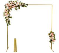 Arche de Mariage carrée en métal pour cérémonie, Jardin, Arche de Ballons pour décoration de fête, Mariage, Bal de Fin d'année, (doré)