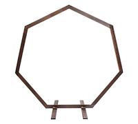 Arche de mariage en bois hexagonal 2,4 m - Arche à sept coins - Arche de mariage - Arche de mariage - Arche de fond - Pour mariages, fêtes d'anniversaire
