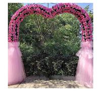 Arche de mariage en forme de cœur - 2,2 m de haut x 2,5 m de large, support de ballons en métal très résistant, en acier inoxydable, parfait pour plantes grimpantes, décoration de mariage et