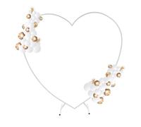Arche de mariage en forme de cœur - Cadre autonome - 200 x 210 cm - Support pour arche de ballons - Cadre de fleurs - Convient pour mariages et fêtes