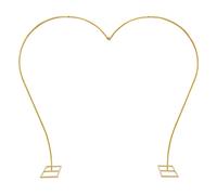 Arche de mariage en forme de cœur doré - Support en métal - Arche de mariage avec base pour décoration de maison, jardin, salon, café, bar, hôtel - 2,65 x 2,3 m
